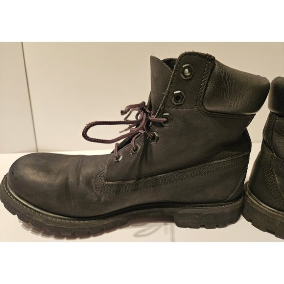 Timberland Womens Premium 6" 8658A Black Waterproof Hiking Boot Nubuck Size 10 M - Picture 9 of 14